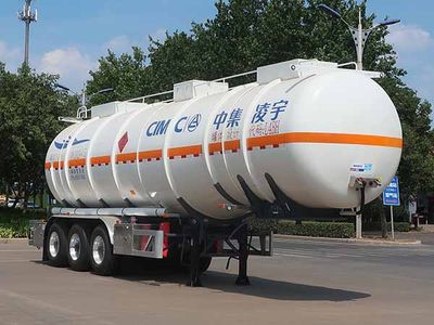 Lingyu  CLY9405GRY44 Flammable liquid tank transport semi-trailer