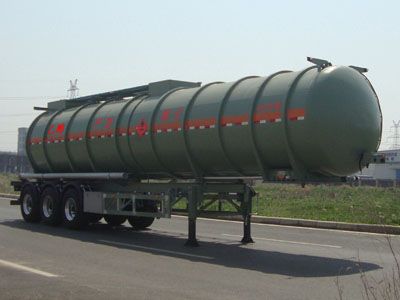 Lingyu  CLY9408GRYF Flammable liquid tank transport semi-trailer