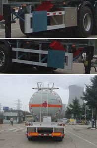 Lingyu  CLY9408GRYF Flammable liquid tank transport semi-trailer