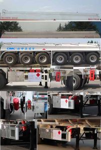 Lingyu  CLY9405GYYC Aluminum alloy oil transport semi-trailer