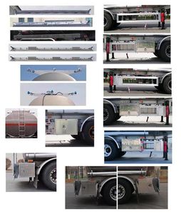 Jinbi  PJQ9409GYYL Aluminum alloy oil transport semi-trailer