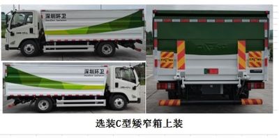 Zhongte  QYZ5040XTYJLEV Pure electric enclosed bucket garbage truck