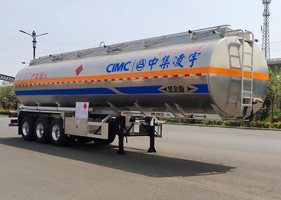 Lingyu  CLY9407GYY46 Aluminum alloy oil transport semi-trailer