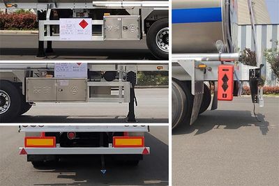 Lingyu  CLY9407GYY46 Aluminum alloy oil transport semi-trailer