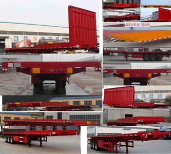 Huaxin United Automobile HXL9404ZZXP Flat dump semi-trailer