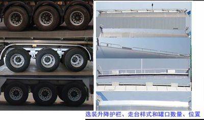 Shengrun  SKW9408GYYA Aluminum alloy oil transport semi-trailer