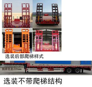 Tianrui  HLY9350TDP Low flatbed semi-trailer