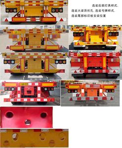 Yizhou brand automobile ZLT9340TJZE Container transport semi-trailer