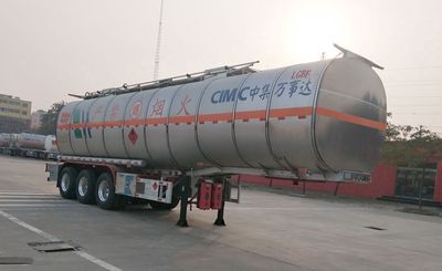 Mastercard SDW9401GRYA Aluminum alloy flammable liquid tank transport semi-trailer