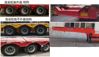 Liangshan Dongyue  CSQ9406TDP Low flatbed semi-trailer