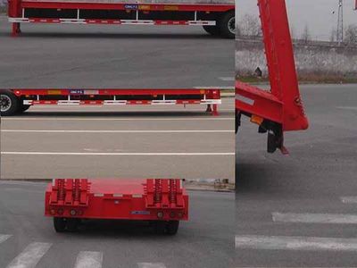 CIMC ZJV9350TDPTHA Low flatbed semi-trailer