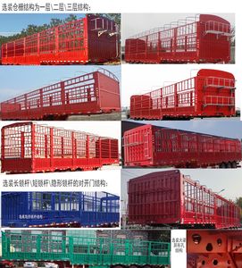 Hongfa licensed car CHF9400CCYE Gantry transport semi-trailer