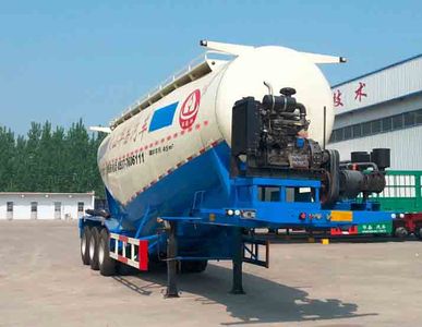 Huayue Xing brand automobiles FNZ9403GFL Medium density powder material transportation semi-trailer