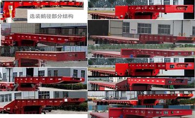 Liyuanda brand automobiles LWY9388TDP Low flatbed semi-trailer