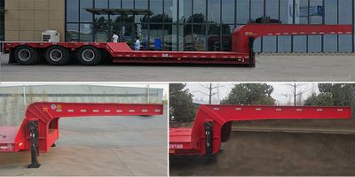 Guoshi Huabang brand automobiles XHB9401TDPXZ Low flatbed semi-trailer