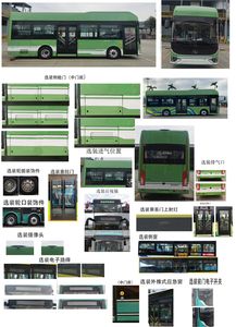 Jinlong  XMQ6850AGFCEV10 Fuel cell low entry city buses