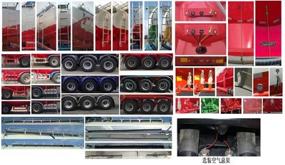 Juntong  JF9404GFL3 Medium density powder material transportation semi-trailer