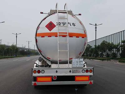 Lingyu  CLY9401GRYF Aluminum alloy flammable liquid tank transport semi-trailer