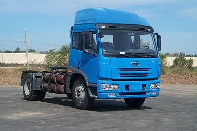 Jiefang Automobile CA4143P7MX Flat head natural gas container semi-trailer tractor