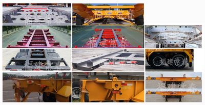 Changchunyu Chuangbai Automobile FCC9351TWY Transport semi-trailer of dangerous goods tank frame