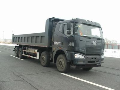 Jiefang Automobile CA3310P66L7T4E24M4 Flat head natural gas dump truck