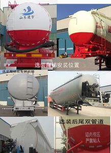 Zhongyun  YFZ9400GFLZY Medium density powder material transportation semi-trailer