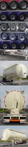 Tonghua  THT9406GFL Powder material transportation semi-trailer