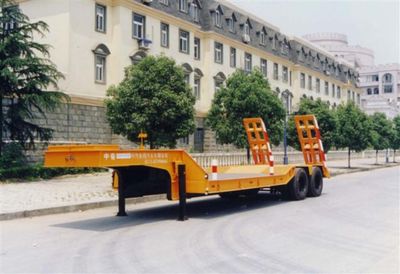 Zhongqi brand automobiles ZQZ9160TDP Low flatbed semi-trailer