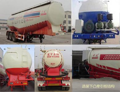 Zhongyun  YFZ9406GFLZY Medium density powder material transportation semi-trailer