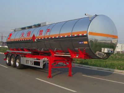 Lingyu  CLY9408GRYA Flammable liquid tank transport semi-trailer