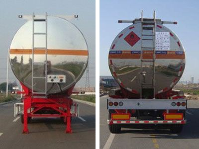 Lingyu  CLY9408GRYA Flammable liquid tank transport semi-trailer