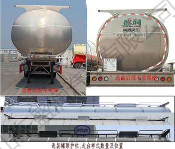 Shengrun  SKW9401GRHL Lubricating oil tank transport semi-trailer