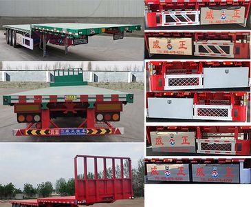 Weizheng Baiye  WZB9401TPBE Flat transport semi-trailer