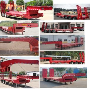 Chenlu  LJT9381TDP Low flatbed semi-trailer