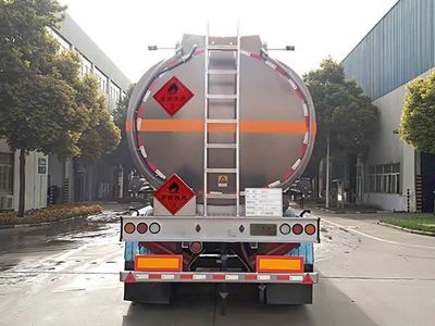 Lingyu  CLY9351GYYA Aluminum alloy oil transport semi-trailer