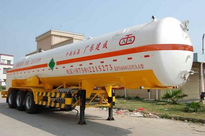 Jiuyuan  KP9408GDYAA Low temperature liquid transport semi-trailer