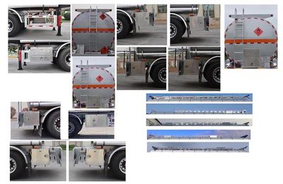 Jinxi  WPH9403GRYA Aluminum alloy flammable liquid tank transport semi-trailer