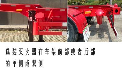 Wanqi Automobile CTD9408TWY Transport semi-trailer of dangerous goods tank frame