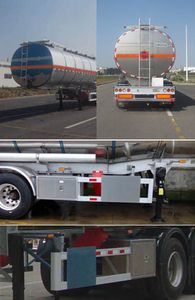 Lingyu  CLY9401GRYH Aluminum alloy flammable liquid tank transport semi-trailer