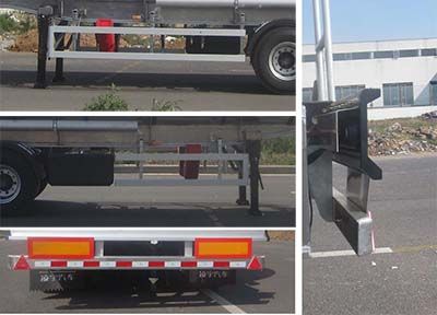 Lingyu  CLY9401GRYH Aluminum alloy flammable liquid tank transport semi-trailer