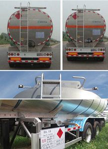 Lingyu  CLY9401GRYH Aluminum alloy flammable liquid tank transport semi-trailer