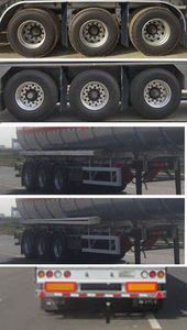 Lingyu  CLY9401GRYH Aluminum alloy flammable liquid tank transport semi-trailer