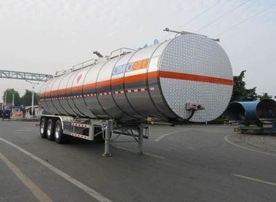 Tonghua  THT9400GRYG Aluminum alloy flammable liquid tank transport semi-trailer