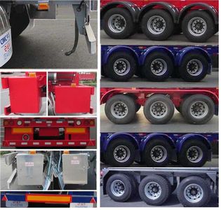 Tonghua  THT9400GRYG Aluminum alloy flammable liquid tank transport semi-trailer