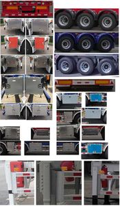 Tonghua  THT9400GRYG Aluminum alloy flammable liquid tank transport semi-trailer