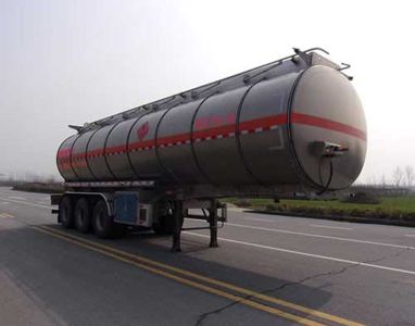 Longxinghui HLV9401GRYTAluminum alloy flammable liquid tank transport semi-trailer