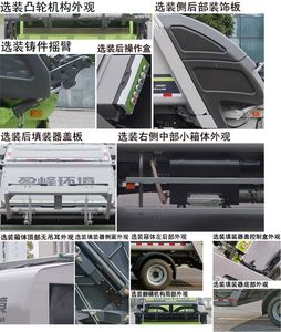 Zhonglian Automobile ZBH5121ZYSHFY6A Compressed garbage truck