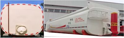 Zhongyun Changda brand automobiles XSQ9402GFLH Medium density powder material transportation semi-trailer