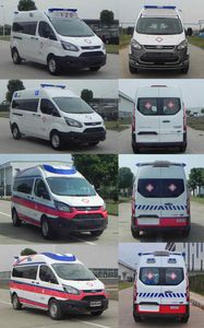 Jiangling Quanshun brand automobiles JX5046XJHMK5V ambulance