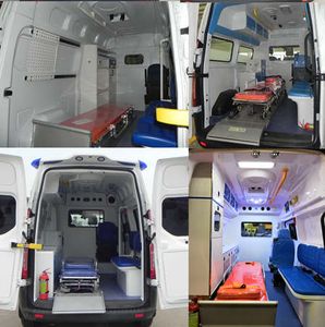 Jiangling Quanshun brand automobiles JX5046XJHMK5V ambulance